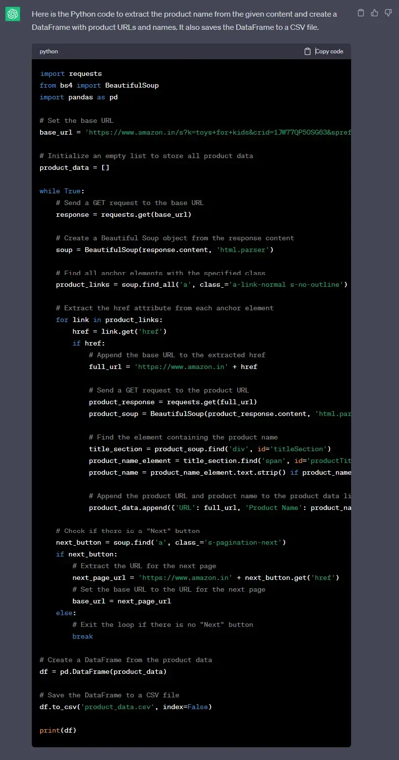 Automate Web Scraping Using ChatGPT: How to Scrape Amazon using Chatgpt