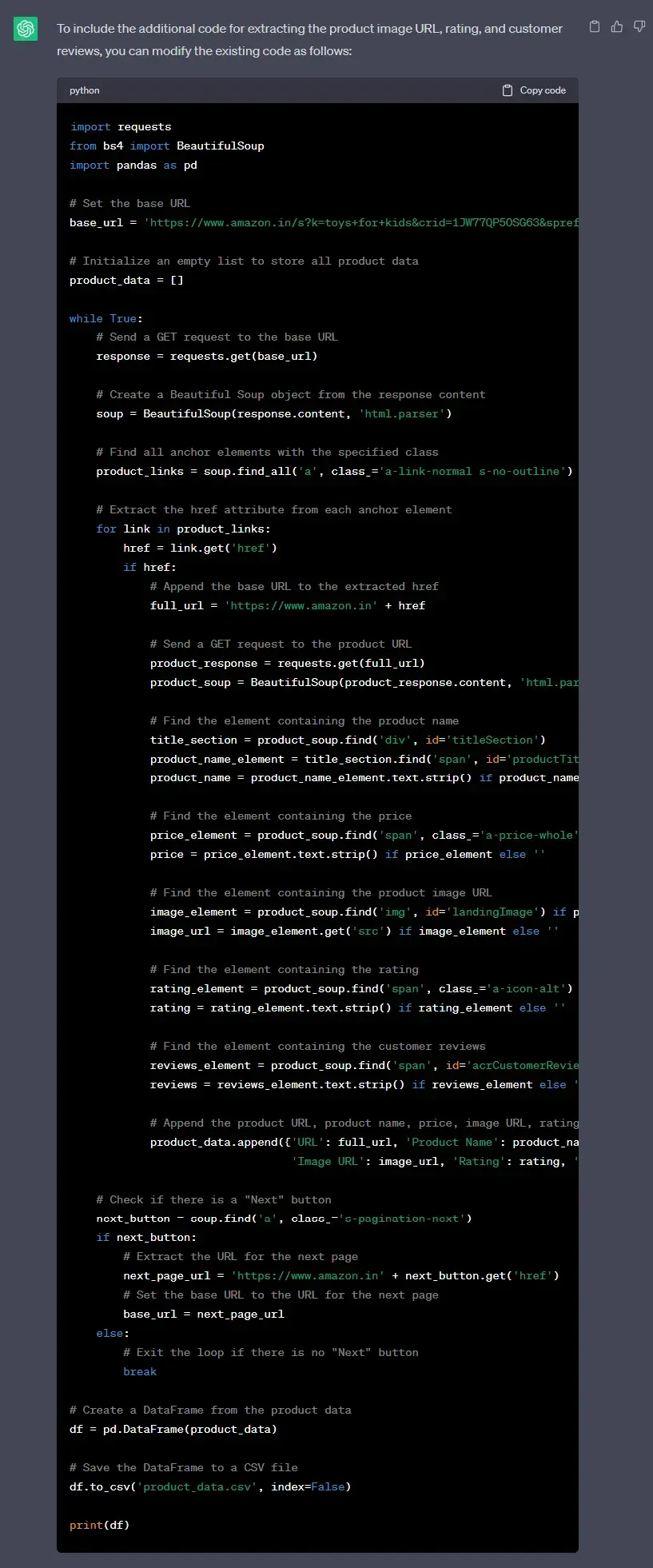 Automate Web Scraping Using ChatGPT: How to Scrape Amazon using Chatgpt