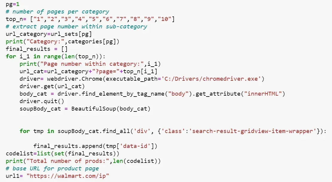 How to Scrape Product Information from Walmart using Python beautifulsoup