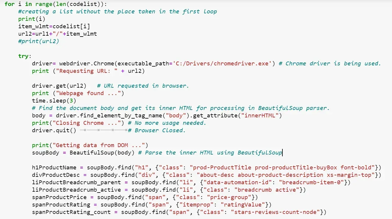 How to Scrape Product Information from Walmart using Python beautifulsoup