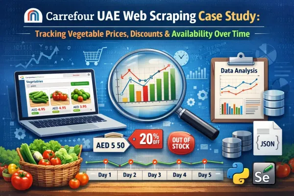 Carrefour UAE Web Scraping Case Study: Tracking Vegetable Prices, Discounts & Availability Over Time