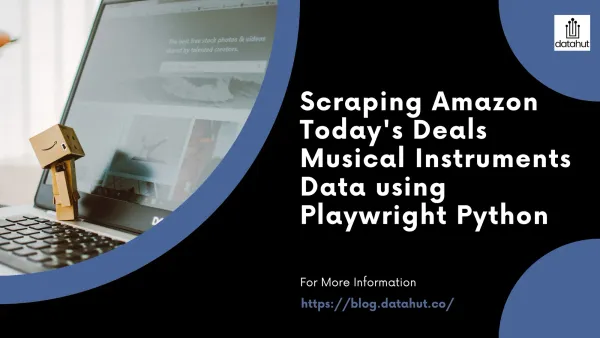 Scraping Amazon Today's Deals Musical Instruments Data using Playwright Python